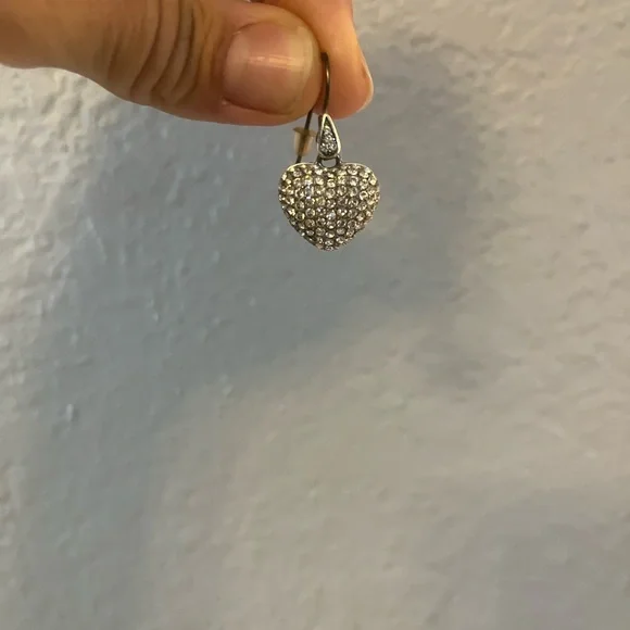 Betsey Johnson Heart Earrings - Picture 2 of 2